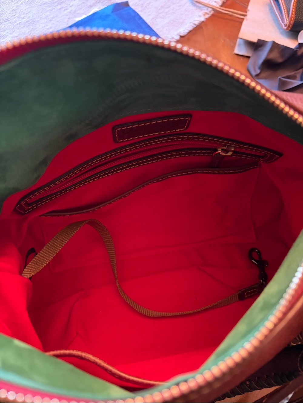 Dooney & Bourke Chestnut Brown Florentine Mini Satchel. - Picture 9 of 9